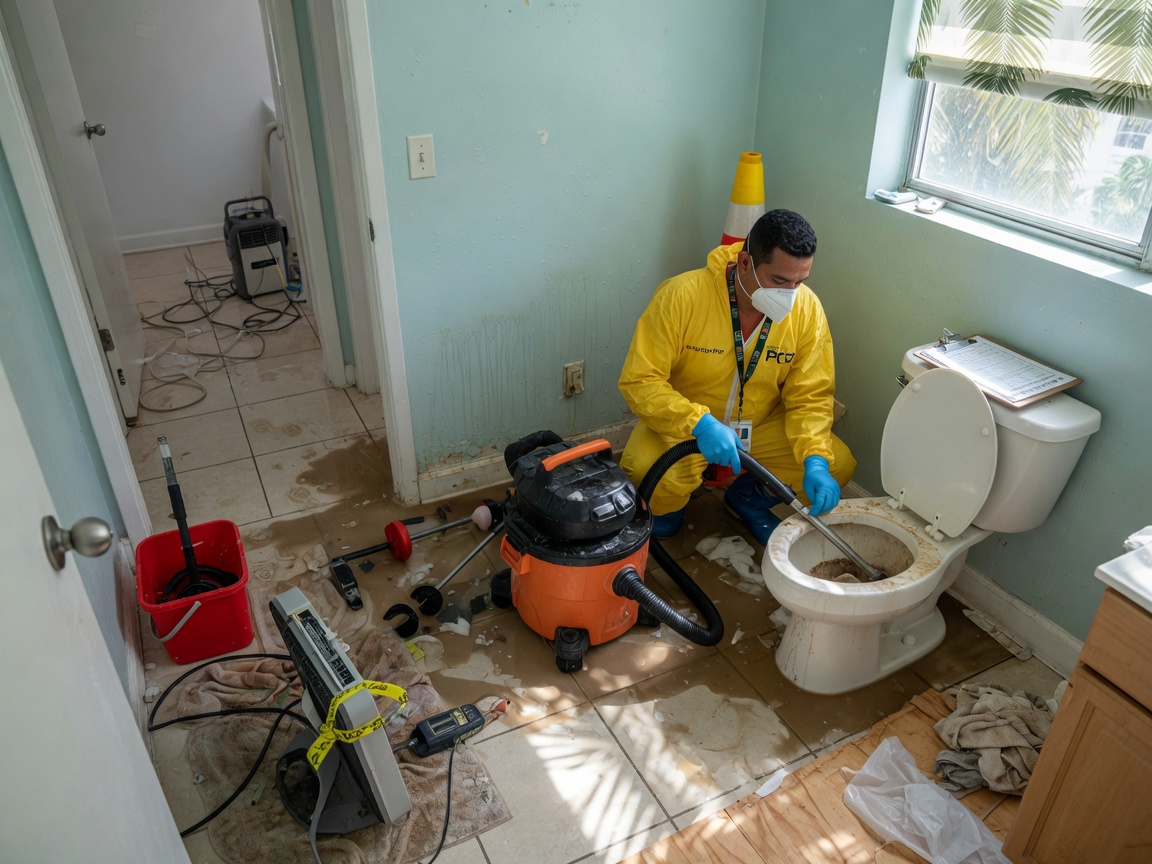 Toilet Overflow Cleanup in Miami